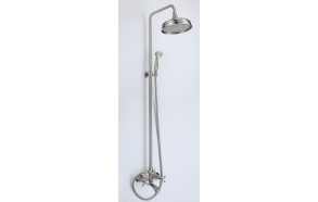 Rain shower set with spout , Retro Eco, old nickel
