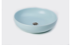 worktop washbasin "NANCY", mat ice blue