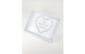 GET CARRIED AWAY WOODEN TRAY