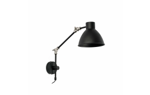 CELIA Black wall lamp ,metal+steel,  1 x E14 20W