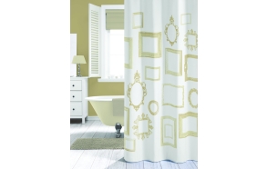 KADER shower curtain textile, beige, 180x200cm