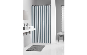 LINJE shower curtain textile, grey, 180x200cm
