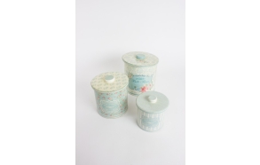 BELLE FLEUR CONTAINERS WITH LIDS, 3 sizes