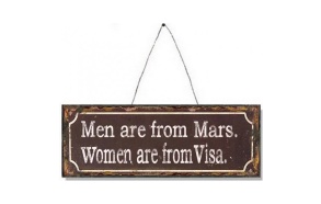 MEN ARE FROM MARS METAL SIGN