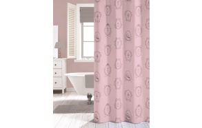 NEW ROMANCE shower curtain textile, pink, 180x200