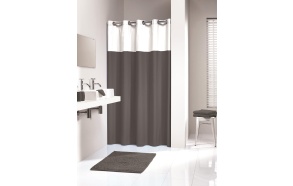 DOUBLE shower curtain textile,grey, 180x200