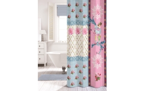 MILOU shower curtain textile,coloured,180x200cm
