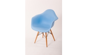chair Beata, blue, beech feet