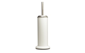 ACERO metal  toilet brush and holder, white