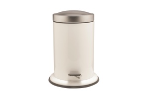 ACERO metal  pedal bin, white