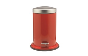 ACERO metal  pedal bin, red