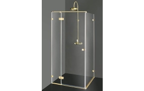 Shower enclosure VITA  PLUS with bronzed fittings , clear glass