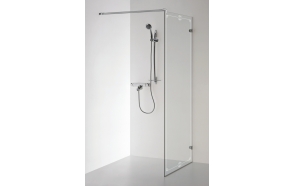 Shower screen DORA with pattern , clear glass