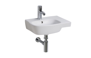 STYLE washbasin asym.45 cm with t/h whit