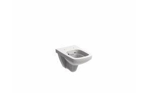 SELNOVA square wall-hung pan, rect Rimfree