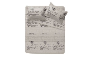 BEDDING SET COTTON "POSTCARD", BEIGE