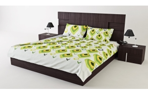 satiinist voodipesukomplekt "DOLCE VITA DIAMOND" ,roheline