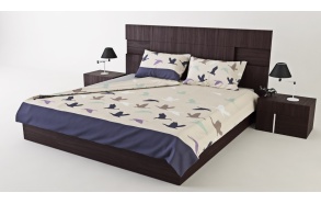 SATIN BEDDING SET "DOLCE VITA BIRDS" (220x200)