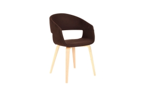chair, fabric+wood,light brown