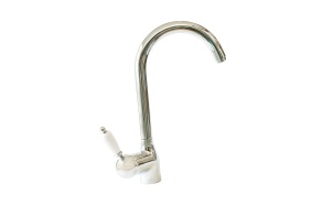 kitchen mixer ROYAL,white lever,chrome