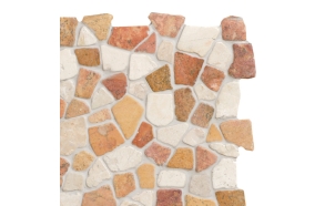 Mosaic marble Terra/White Interlock