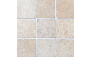 Square White marble 100x100mm, no mesh