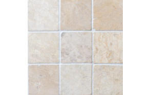 Square White marble 100x100mm, no mesh