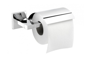 toilet paper roll holder with lid ITEM, chrome, no screw assembling