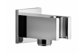 SQUARE SHAPE SHOWER BRACKET WITH WATER OUTLET, BRASS