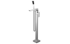 LATUS free standing bath mixer, stainless steel