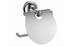 ASTOR Toilet paper holder with cover, chrome