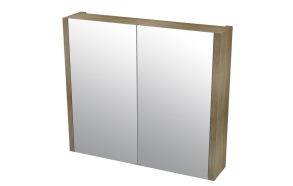 LARITA mirror cabinet 80x70x17cm,oak graphite
