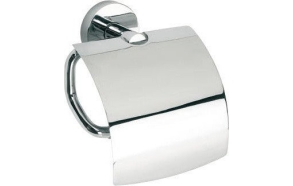 OMEGA E Toilet paper holder with cover, chrome