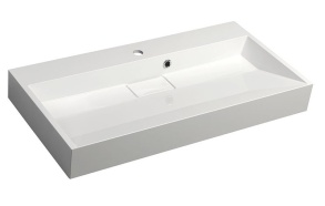 ORINOKO Cultured Marble Washbasin 90x9x46cm, white