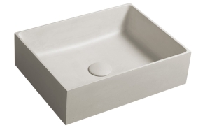 FORMIGO concrete washbasin, 47,5x14x36,5 cm, sand