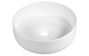 FIASTRA counter top ceramic washbasin, dia. 40cm, white
