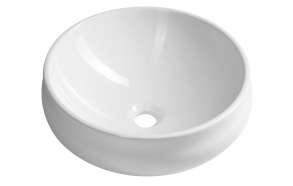 GORDO ceramic countertop washbasin, dia. 40cm, white