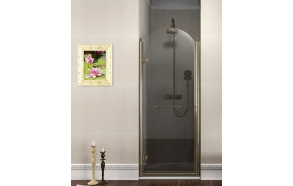 ANTIQUE Shower Door 900mm, clear glass, left/bronze