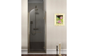 ANTIQUE Shower Door 800mm, clear glass, right/bronze