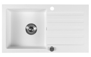 kivimassist köögivalamu sifooniga 78x44cm,  valge