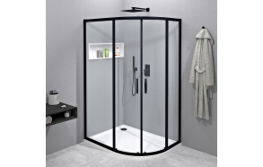 SIGMA SIMPLY BLACK Quadrant Shower Enclosure 1000x800mm, R550, clear glass