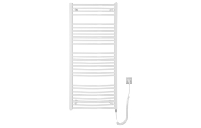ORBIT-E curved electric bathroom radiator 600x1320 mm, 600 W, white