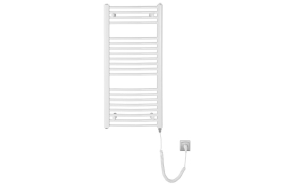 ORBIT-E curved electric bathroom radiator 450x960 mm, 300 W, white