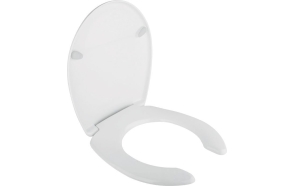 URAN PROJECT Disabled Open Front Toilet Seat, white
