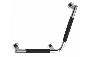 Angled holder 90°, left, stainless steel (470x470x80 mm)