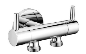 Dual Bidet/Toilet Angled Valve, chrome