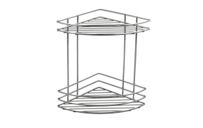 CHROM LINE double wire corner shelf, chrome