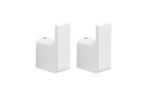 PIRENEI Robe Hook, pair, white matt