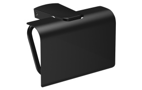 ZEN Toilet Paper Holder with Cover, black