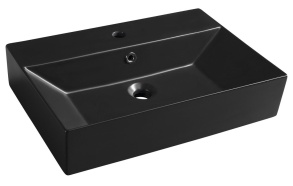 SISTEMA Counter Top Ceramic Washbasin 60x42cm, black matt